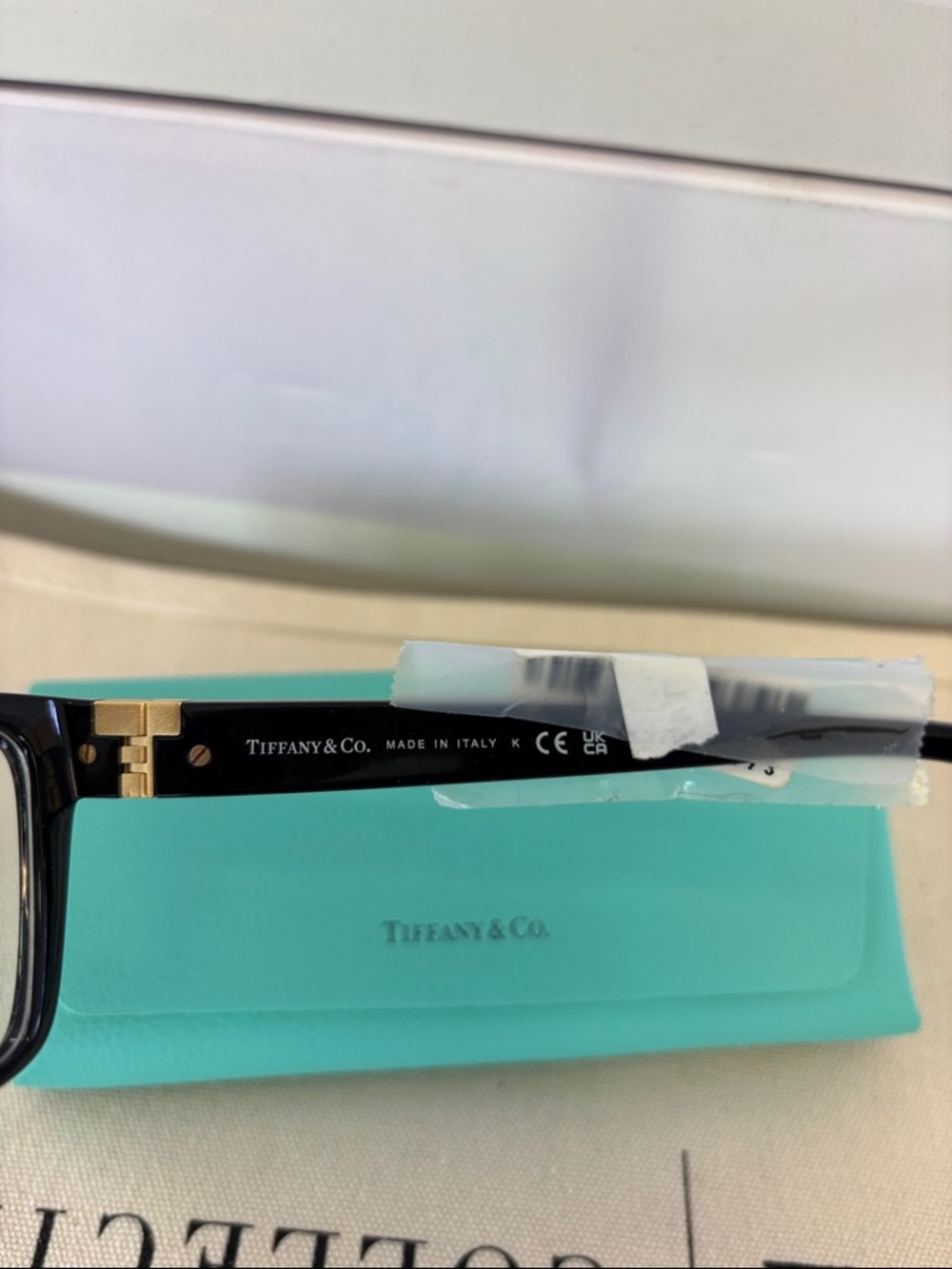 Tiffany & Co. RX Black Frame Glasses with Tiffany Blue Case - Picture 4 of 8